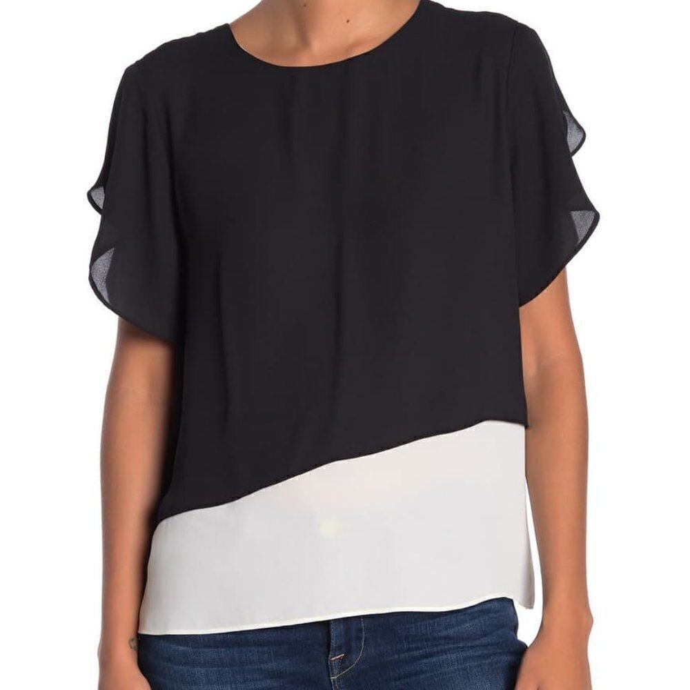 14th & Union Layered Butterfly Sleeve Blouse